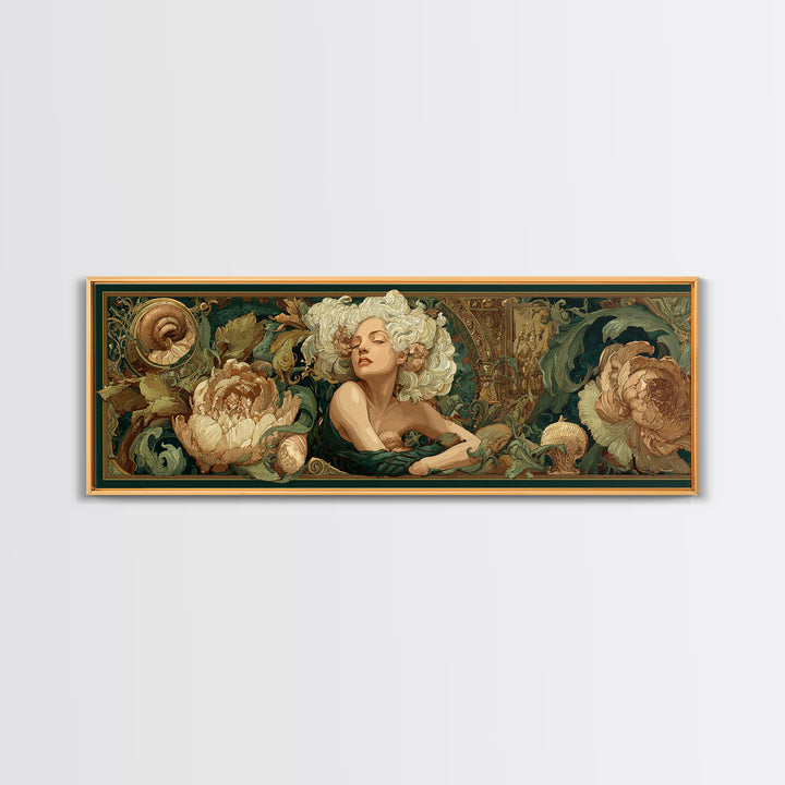 Roman Venus Figure Framed Canvas Print, Mythological Art, Artwork, Living Room Decor, Fine Art, Legend, Gallery Wall Art, MYT-3x1-82