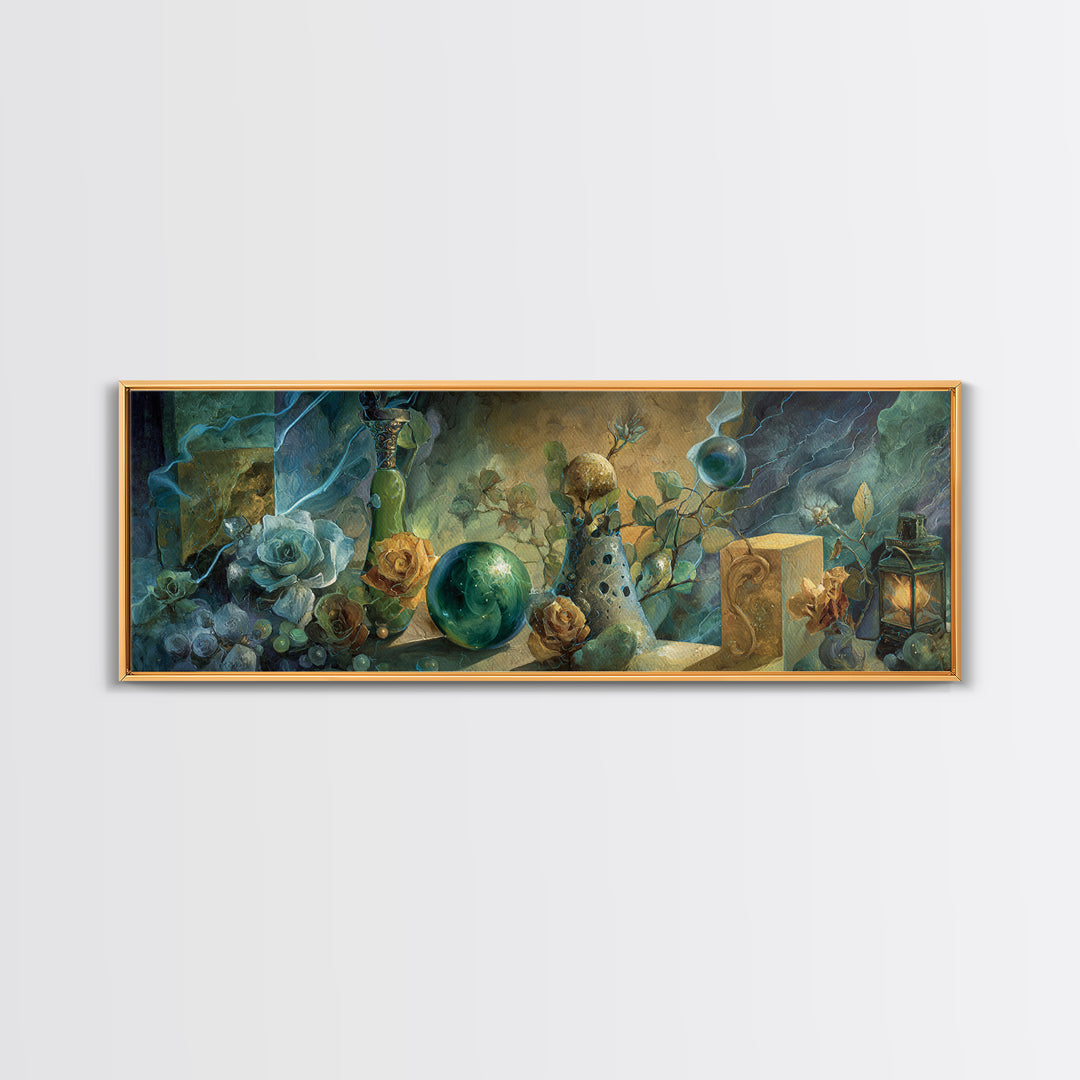 Thor Hammer and Lightning Still Life Canvas Print, Mythological Art, Bedroom Wall Art, Living Room Decor, Fine Art, Legend, MYT-3x1-98