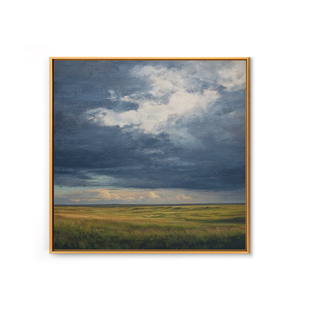 Storm Clouds over a Rolling Prairie Canvas Print, Nature Art, Modern Decor, Living Room Decor, Fine Art, Nature, Home Decor, NAT-1x1-86