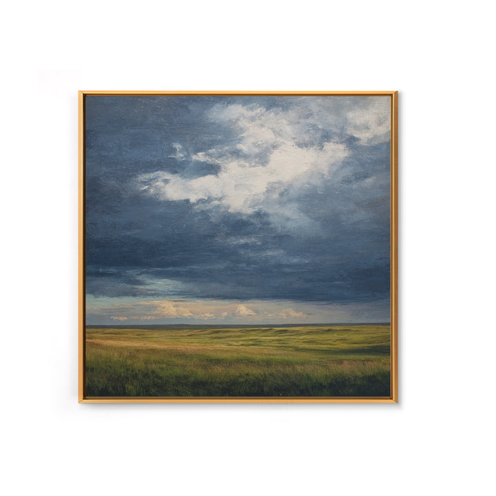 Storm Clouds over a Rolling Prairie Canvas Print, Nature Art, Modern Decor, Living Room Decor, Fine Art, Nature, Home Decor, NAT-1x1-86