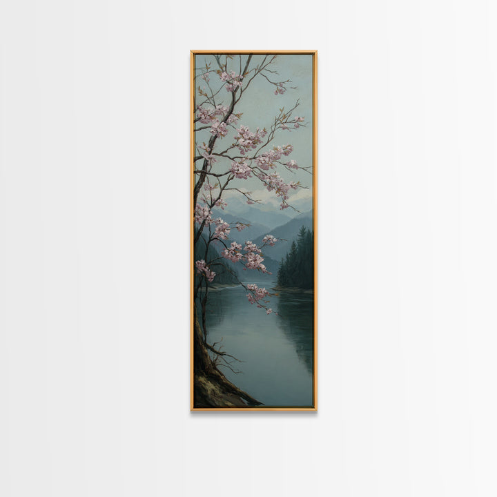 Spring Cherry Blossoms Canvas Print, Nature Art, Room Decor, Living Room Decor, Fine Art, Nature, Wall Hangings, NAT-1x3-28