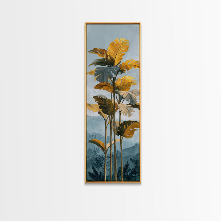 Tropical Jungle Leaves Canvas Print, Nature Art, Artwork, Living Room Decor, Fine Art, Nature, Landscape Art, Botanical Art, NAT-1x3-33