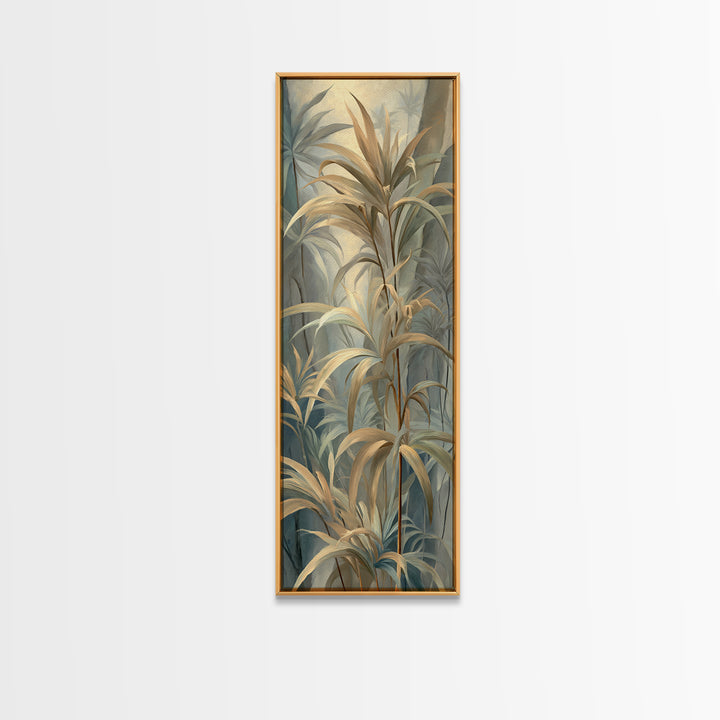 Tropical Jungle Leaves Canvas Print, Nature Art, Wood Wall Art, Living Room Decor, Fine Art, Nature, Digital Download Art, NAT-1x3-81
