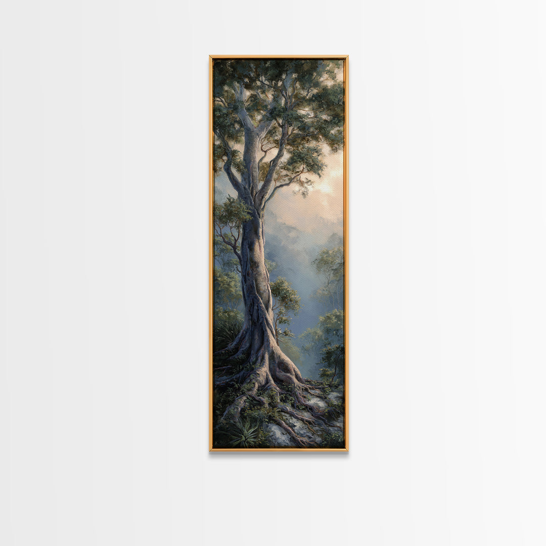Tree of Life Canvas Print, Nature Art, Bird Wall Art, Living Room Decor, Watercolor Art, Nature, Textured Painting, NAT-1x3-99