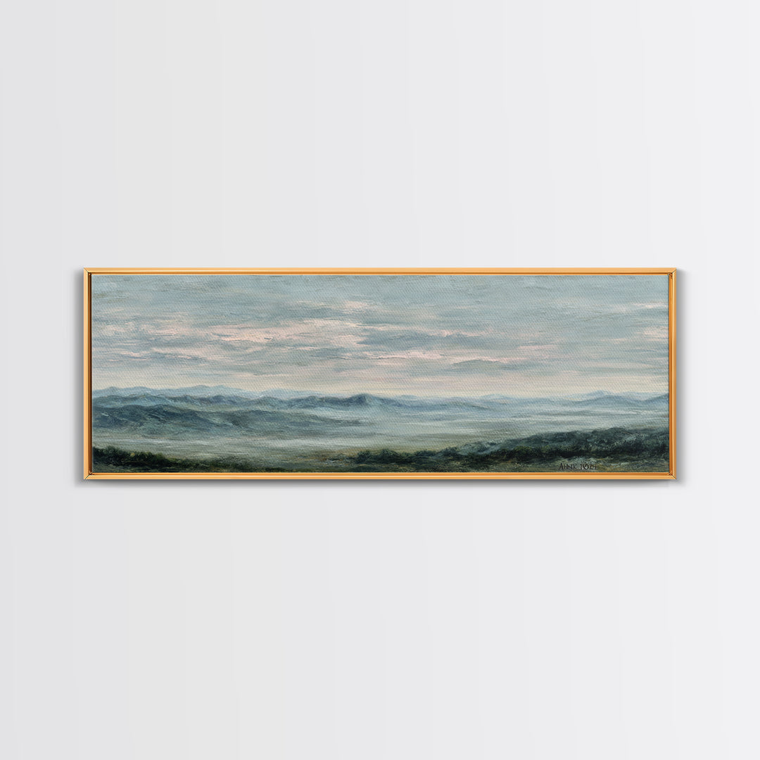 Storm Clouds over a Rolling Prairie Canvas Print, Nature Art, Mountain Wall Art, Living Room Decor, Fine Art, Nature, NAT-3x1-6