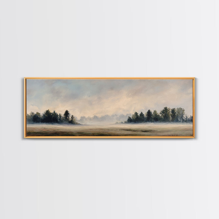 Moody Pine Forest Framed Canvas Print, Nature Art, Mountain Wall Art, Living Room Decor, Fine Art, Nature, Fine Art Print, NAT-3x1-81