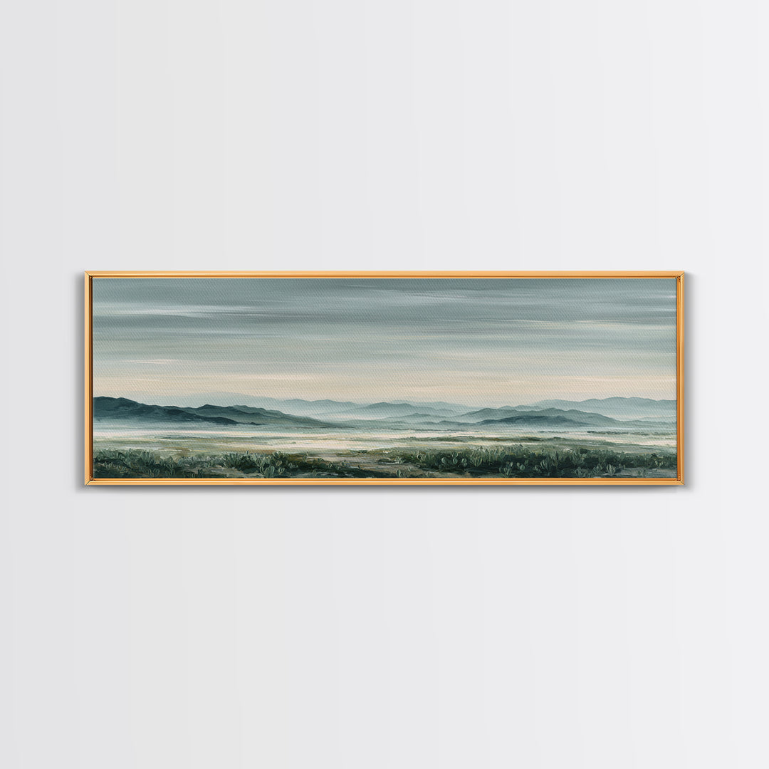 Desert Cactus Blooming After Rain Framed Canvas Print, Nature Art, Art, Living Room Decor, Fine Art, Nature, 3d Wall Art, NAT-3x1-84
