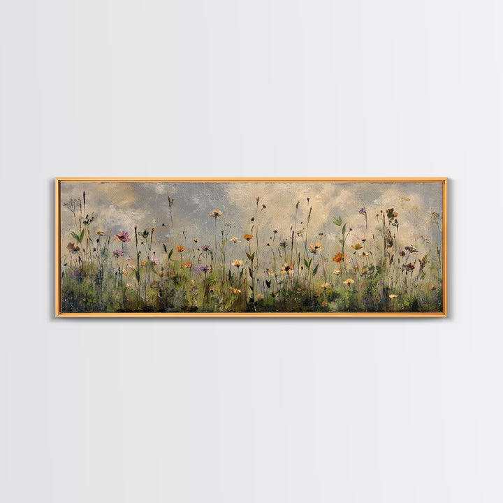 Bees Circling Lavender Blossoms Framed Canvas Print, Nature Art, Printable Wall Art, Living Room Decor, Fine Art, Nature, NAT-3x1-87