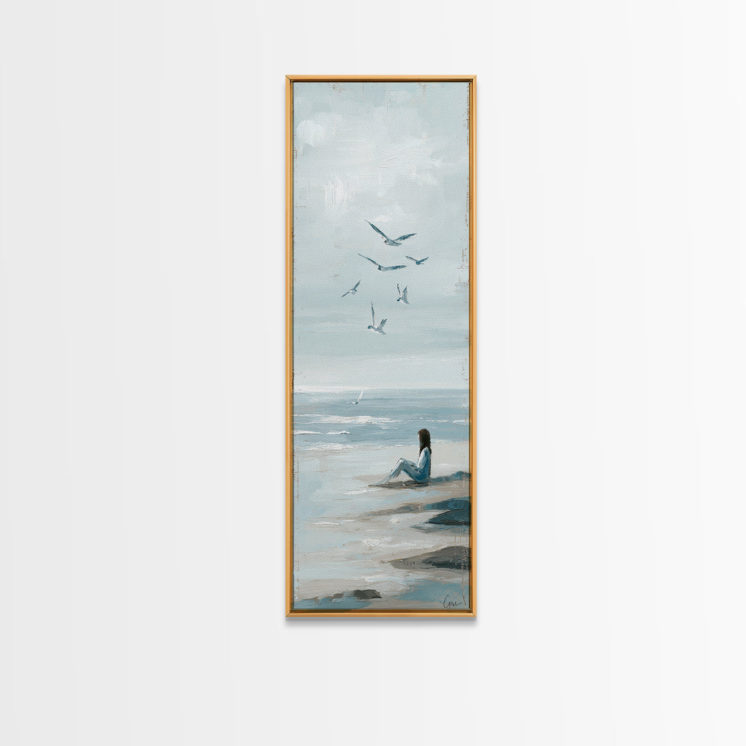 Sailor Tattoo Swallow and Anchor Canvas Print, Nautical Art, Beach Decor, Coastal Decor, Fine Art, Harbor, Statement Artwork, NAU-1x3-59