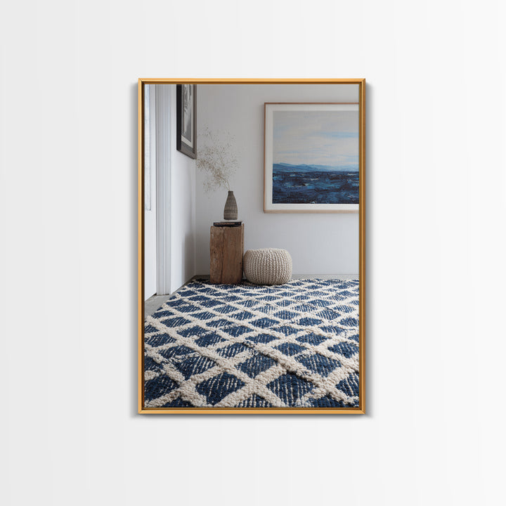 Knotted Rope Pattern Framed Canvas Print, Nautical Art, Large Wall Art, Coastal Decor, Abstract Art, Harbor, Coastal Art, NAU-2x3-17