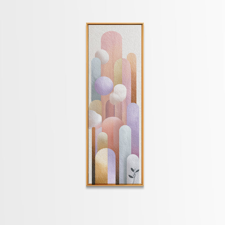 Neutral Boho Sun and Arch Shapes Canvas Print, Nursery Decor, Nursery Art, Abstract Art, Nursery, Kids Wall Art, NDE-1x3-23