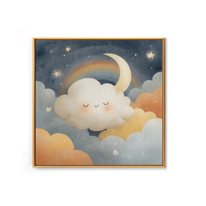 Moon and Stars Canvas Print, Nursery Art, Wall Art, Nursery Decor, Fine Art, Nursery, Nursery Prints, Playroom Decor, NUR-1x1-99