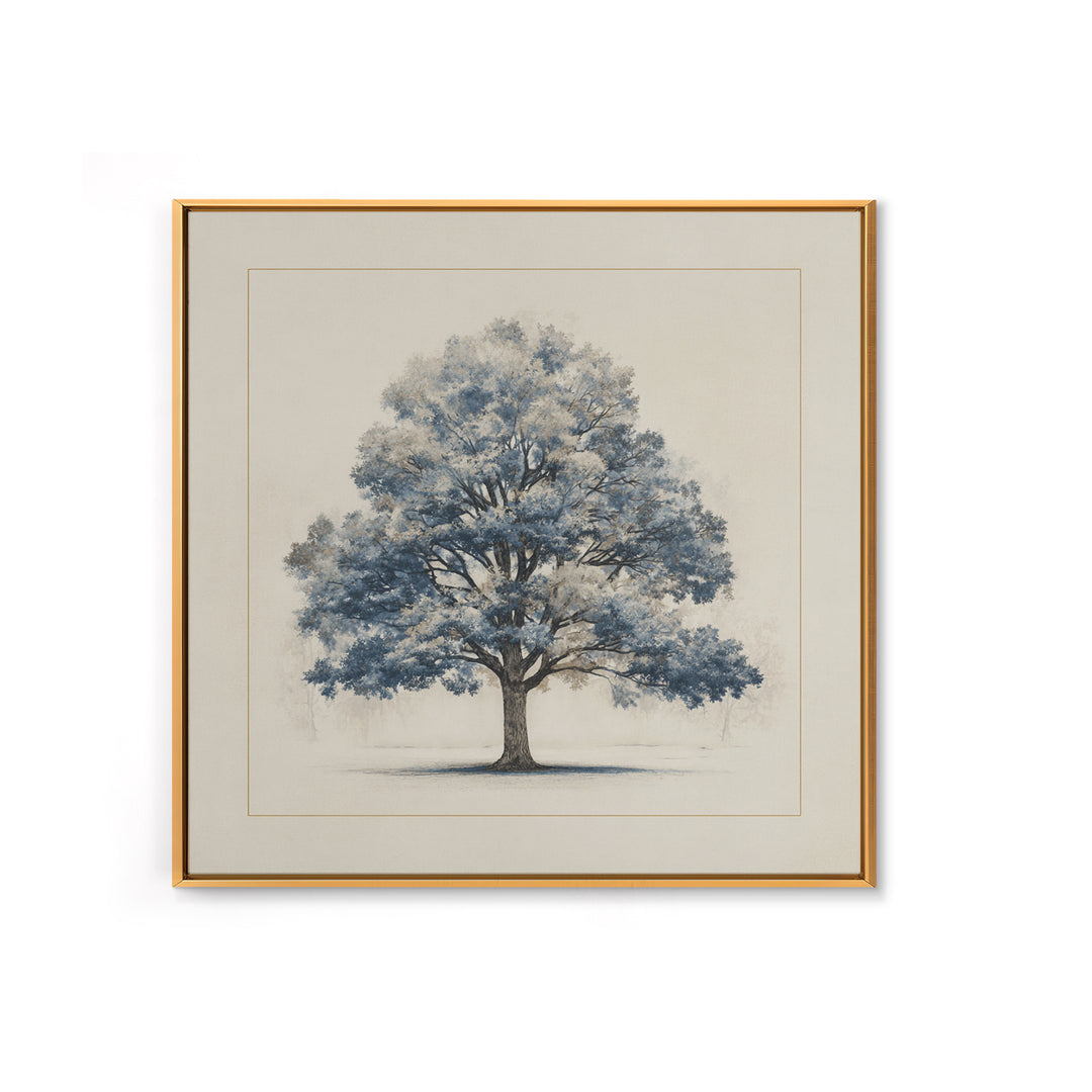 Ink Wash Tree Symbolizing Stability Canvas Print, Office Art, Living Room Decor, Office Decor, Fine Art, Focus, Fine Art Print, OFF-1x1-14