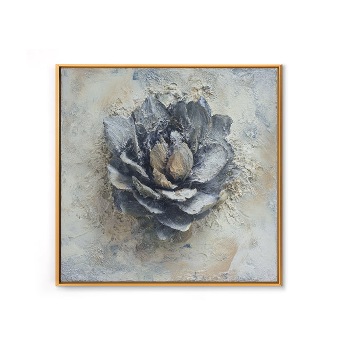 Desk Plant Botanical Closeup Framed Canvas Print, Office Art, Abstract Art, Office Decor, Fine Art, Focus, Downloadable Prints, OFF-1x1-16