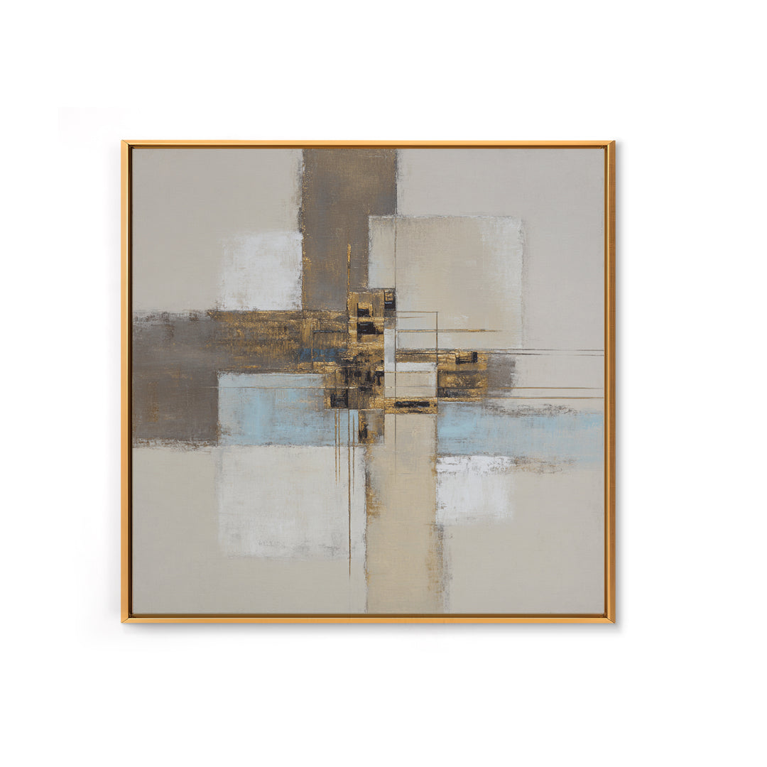 City Map Abstract Canvas Print, Office Art, Digital Art, Office Decor, Abstract Art, Focus, Ai Art, Printable Art, OFF-1x1-20