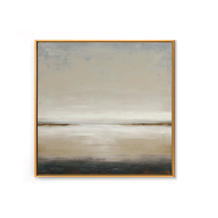 Dignified Neutral Landscape Framed Canvas Print, Office Art, Digital Wall Art, Office Decor, Oil Painting, Focus, OFF-1x1-7