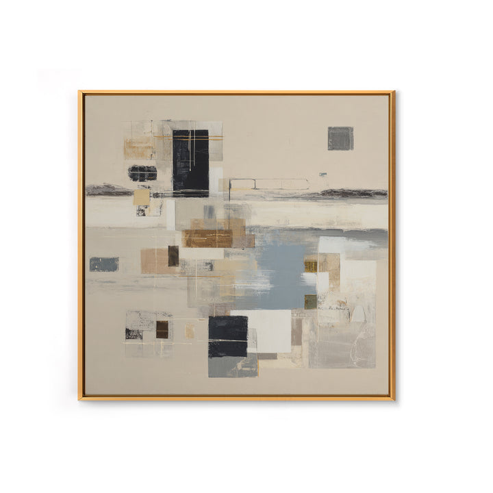 Dignified Neutral Landscape Framed Canvas Print, Office Art, Fine Art Print, Office Decor, Fine Art, Focus, Poster, Wall Decor, OFF-1x1-79