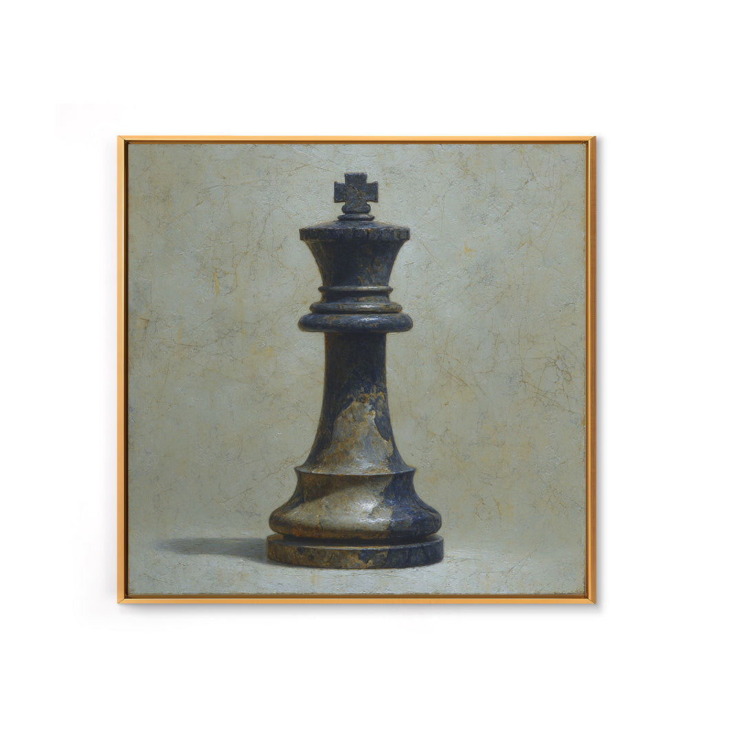 Minimal Chess Piece Still Life Canvas Print, Office Art, Boho Decor, Office Decor, Fine Art, Focus, Digital Art, Pet Portrait, OFF-1x1-85