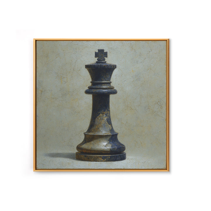 Minimal Chess Piece Still Life Canvas Print, Office Art, Boho Decor, Office Decor, Fine Art, Focus, Digital Art, Pet Portrait, OFF-1x1-85