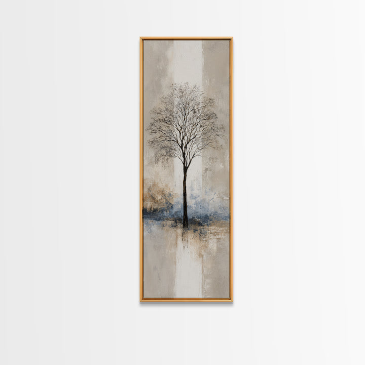 Ink Wash Tree Symbolizing Stability Canvas Print, Office Art, Dopamine Decor, Office Decor, Fine Art, Focus, Boho Decor, OFF-1x3-26