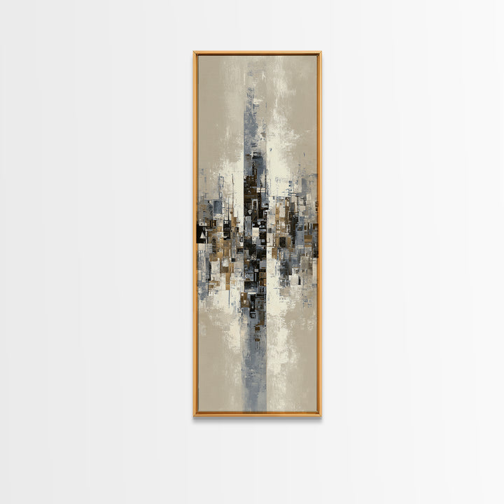 Abstract Light Beam Through Dark Shapes Canvas Print, Office Art, Wall Art, Office Decor, Abstract Art, Focus, Boho, Art Deco, OFF-1x3-35