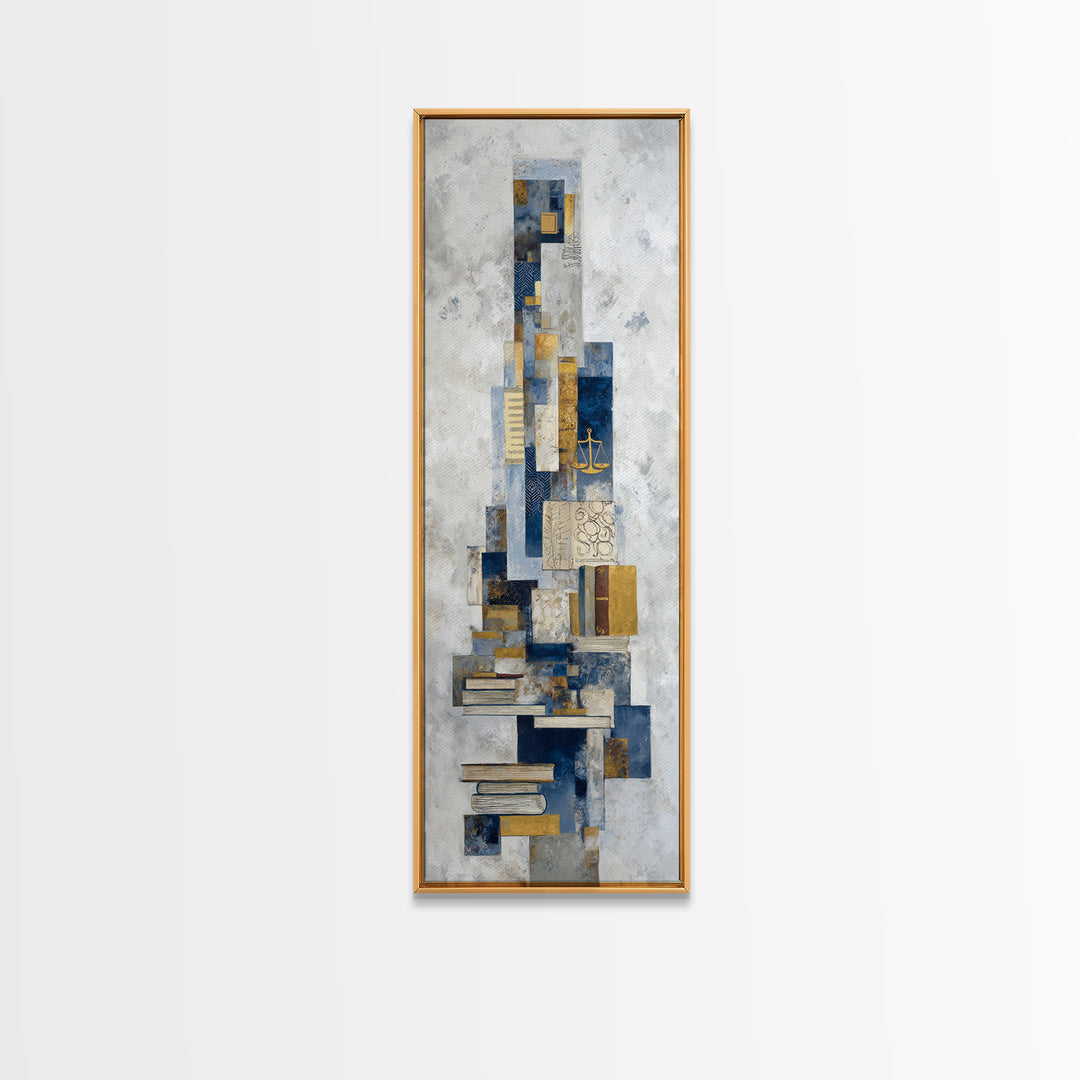 Clean Abstract Geometry Canvas Print, Office Art, Statement Artwork, Office Decor, Fine Art, Focus, Wall Decor, Digital Art, OFF-1x3-37