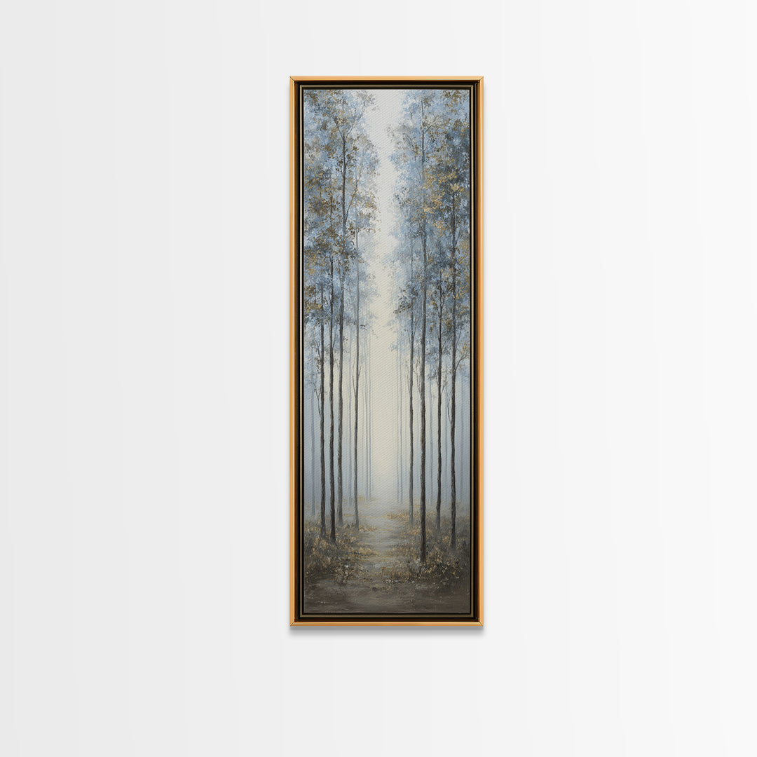Quiet Forest Path for Mental Reset Canvas Print, Office Art, Digital Wall Art, Office Decor, Fine Art, Focus, Dopamine Decor, OFF-1x3-55