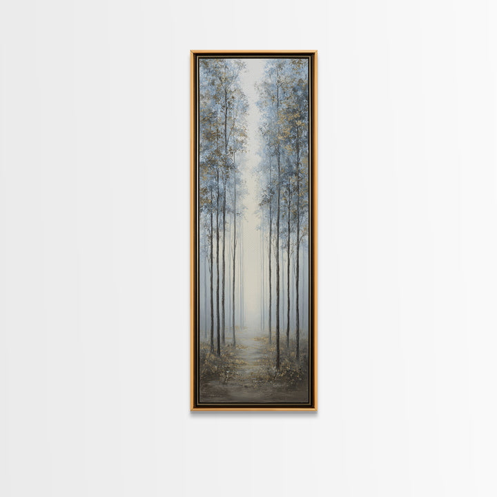 Quiet Forest Path for Mental Reset Canvas Print, Office Art, Digital Wall Art, Office Decor, Fine Art, Focus, Dopamine Decor, OFF-1x3-55