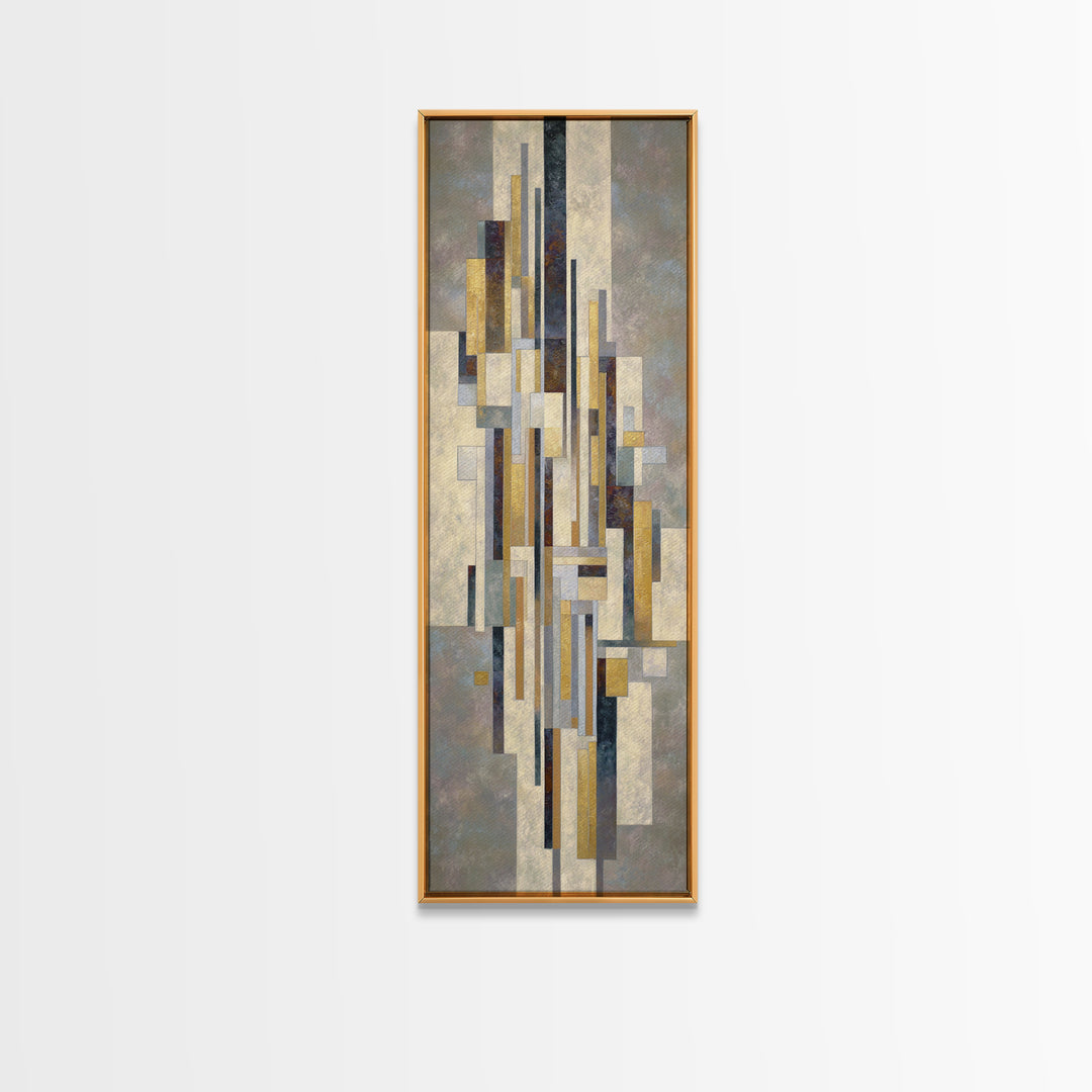 Geometric Labyrinth Pattern Canvas Print, Office Art, Digital Print, Office Decor, Abstract Art, Focus, Gallery Decor, OFF-1x3-6