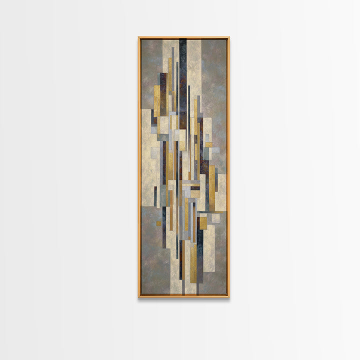 Geometric Labyrinth Pattern Canvas Print, Office Art, Digital Print, Office Decor, Abstract Art, Focus, Gallery Decor, OFF-1x3-6