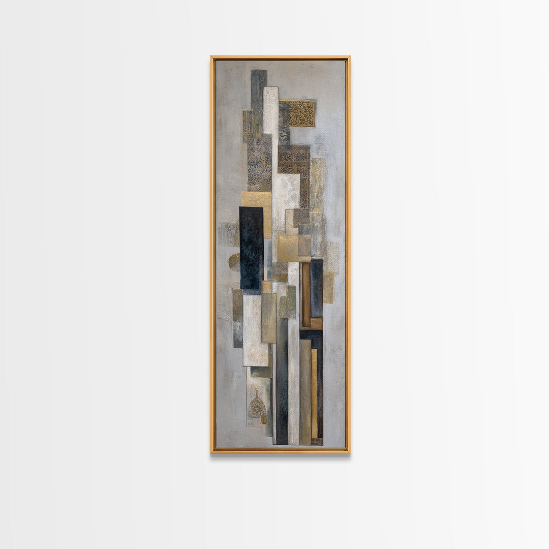 Clean Abstract Geometry Canvas Print, Office Art, Poster, Office Decor, Abstract Art, Focus, Canvas Wall Art, Wall Prints, OFF-1x3-85