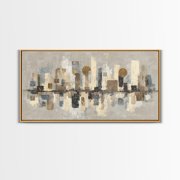 Large Neutral Texture Art for Professional Setting Canvas Print, Office Art, Contemporary Art, Office Decor, Fine Art, Focus, OFF-2x1-17