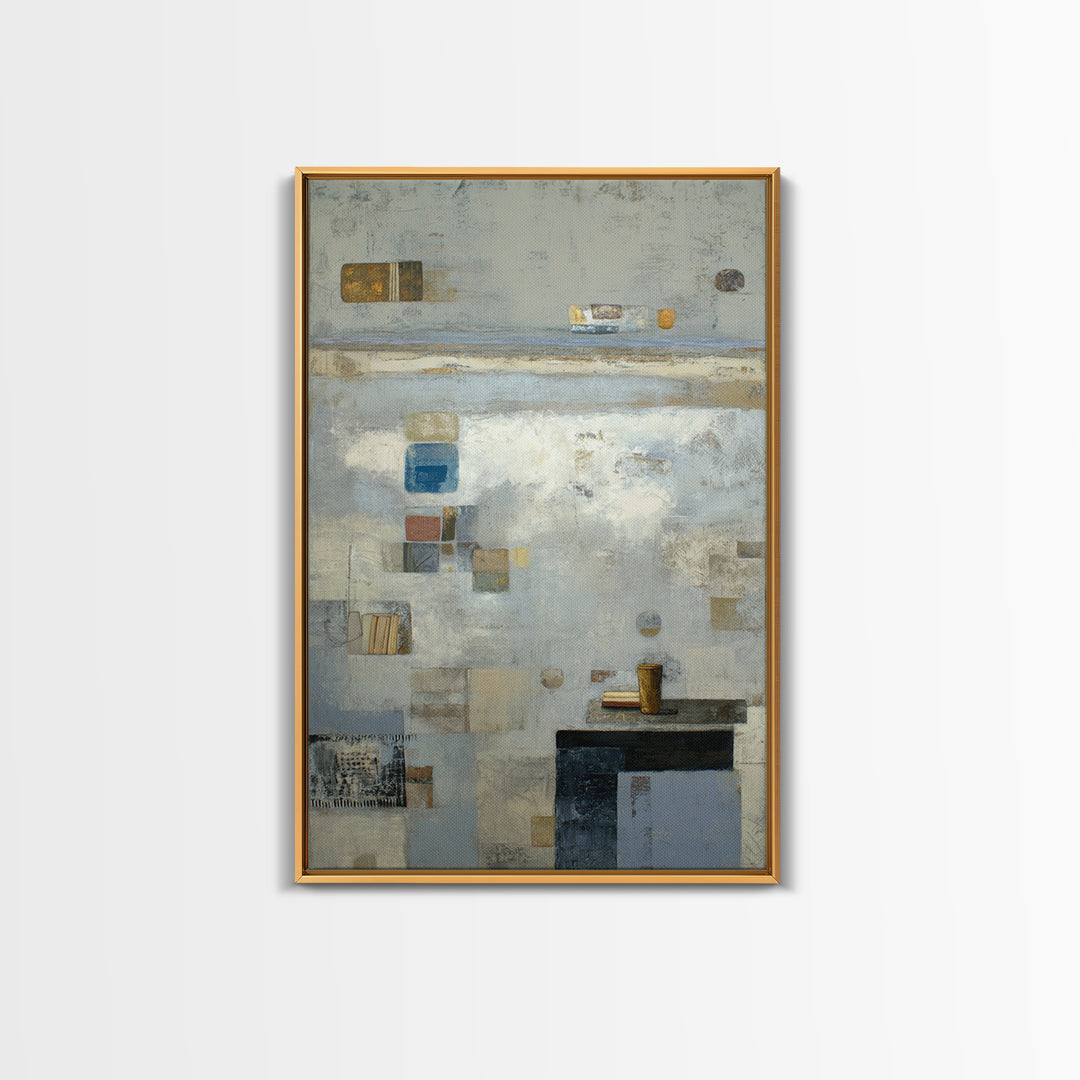 Dignified Neutral Landscape Canvas Print, Office Art, Gallery Decor, Office Decor, Oil Painting, Focus, Contemporary Art, OFF-2x3-15