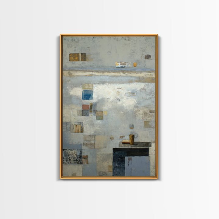 Dignified Neutral Landscape Canvas Print, Office Art, Gallery Decor, Office Decor, Oil Painting, Focus, Contemporary Art, OFF-2x3-15