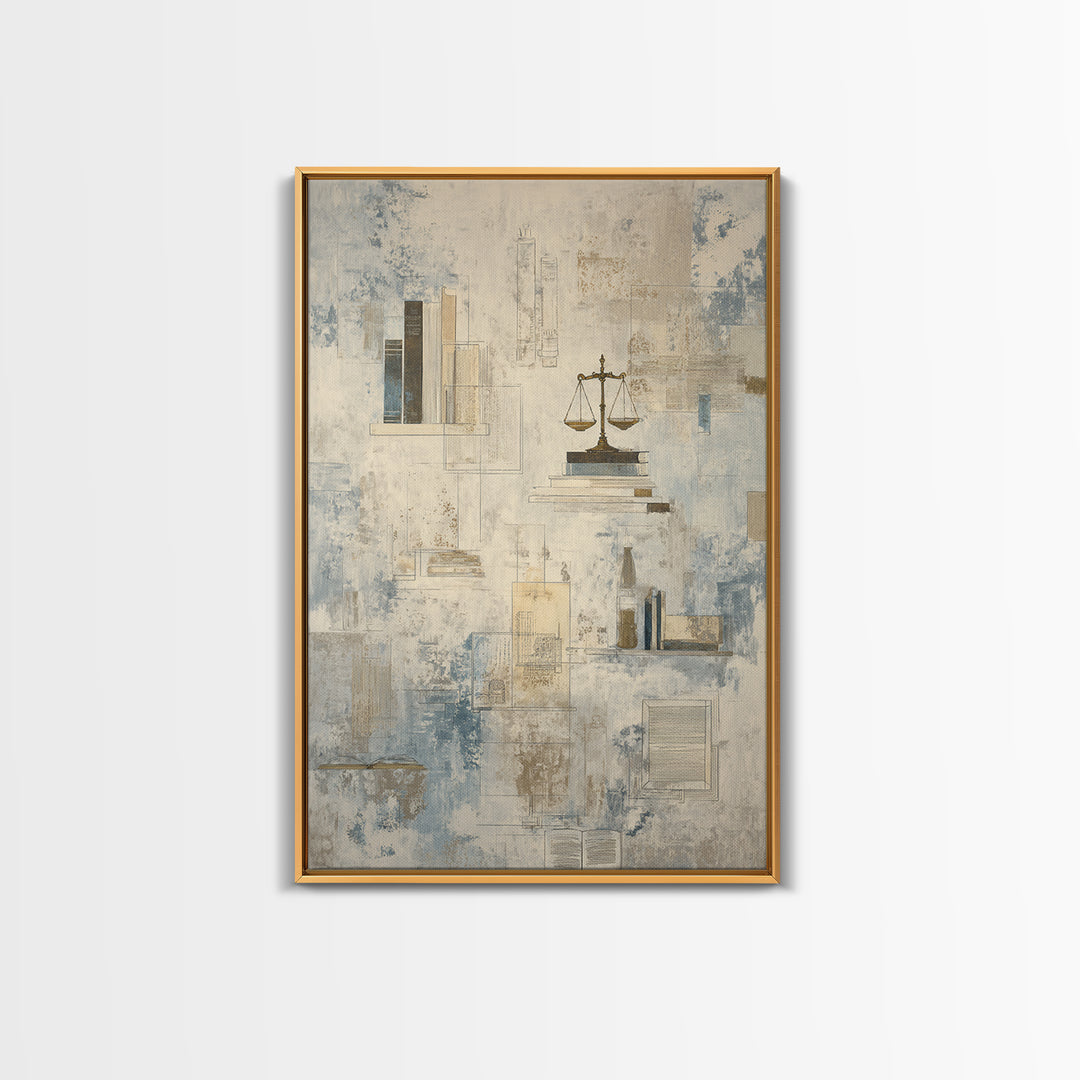 Architectural Line Drawing Framed Canvas Print, Office Art, Wall Decor, Office Decor, Abstract Art, Focus, Wall Prints, OFF-2x3-59