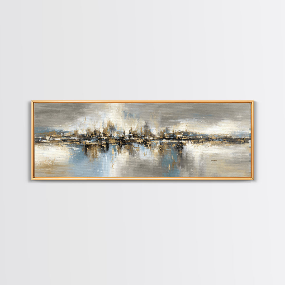 City Map Abstract Canvas Print, Office Art, Trendy Wall Art, Office Decor, Fine Art, Focus, Minimalist Decor, Contemporary Art, OFF-3x1-36