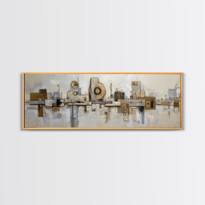 Large Neutral Texture Art for Professional Setting Canvas Print, Office Art, Abstract Wall Art, Office Decor, Oil Painting, OFF-3x1-61