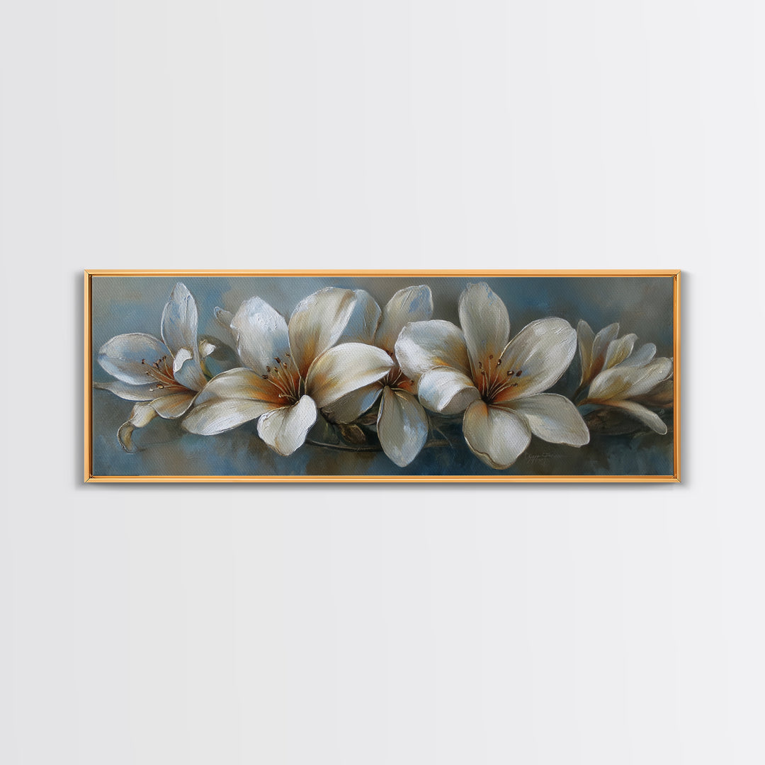 Desk Plant Botanical Closeup Canvas Print, Office Art, Office Decor, Watercolor Art, Focus, Canvas Wall Art, Abstract Art, OFF-3x1-80