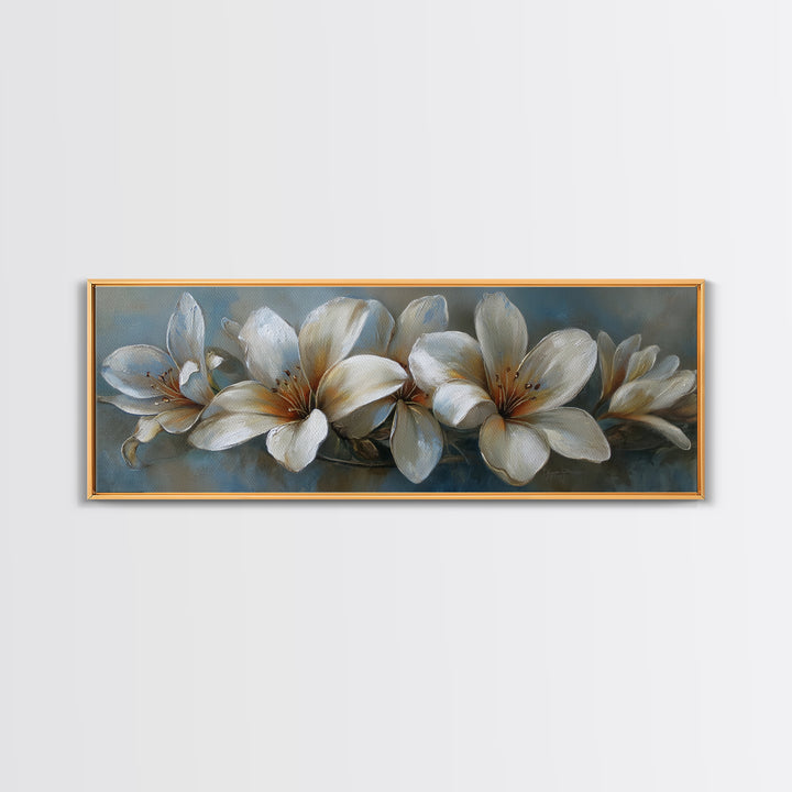 Desk Plant Botanical Closeup Canvas Print, Office Art, Office Decor, Watercolor Art, Focus, Canvas Wall Art, Abstract Art, OFF-3x1-80