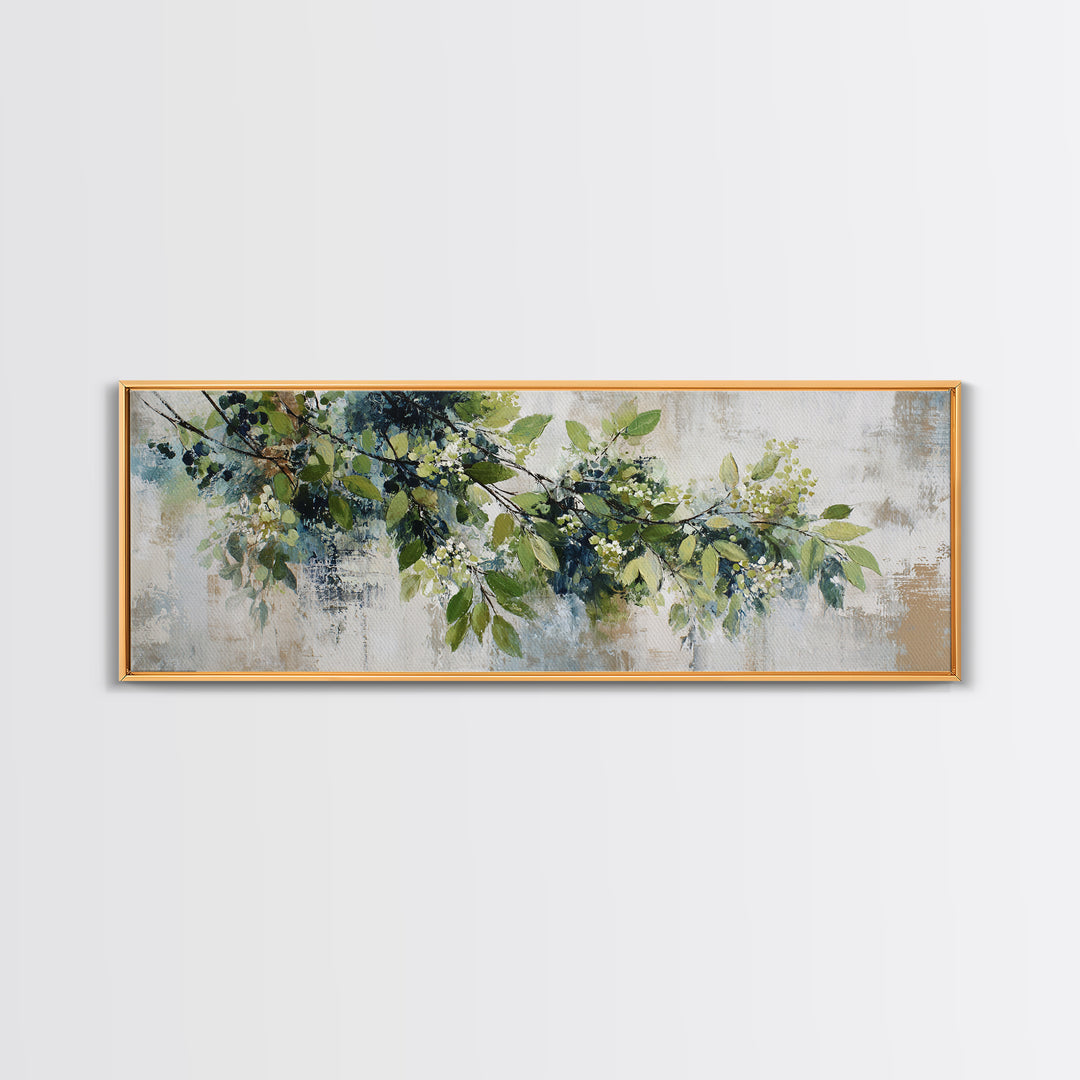 Modern Botanical Print Canvas Print, Office Art, Digital Art, Office Decor, Fine Art, Focus, Ai Art, Printable Art, OFF-3x1-92