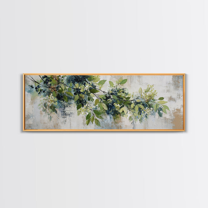 Modern Botanical Print Canvas Print, Office Art, Digital Art, Office Decor, Fine Art, Focus, Ai Art, Printable Art, OFF-3x1-92
