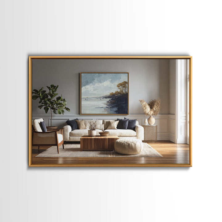 Modern Botanical Print Canvas Print, Office Art, Ai Art, Office Decor, Oil Painting, Focus, Trendy Wall Art, Gallery Decor, OFF-3x2-32