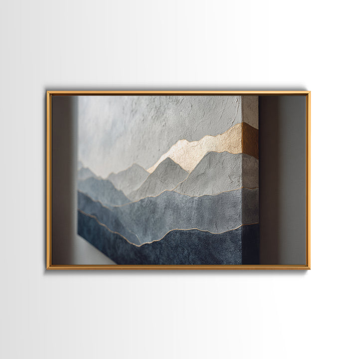 Minimal Mountain Sunrise for Focus Canvas Print, Office Art, Wall Prints, Office Decor, Oil Painting, Focus, Cubicle Decor, OFF-3x2-54