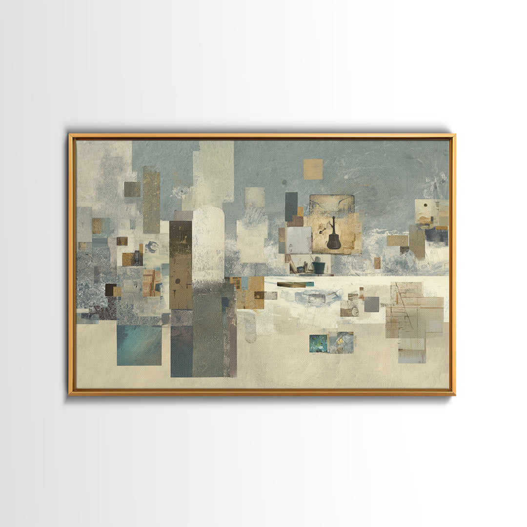 Dignified Neutral Landscape Framed Canvas Print, Office Art, Art Print, Office Decor, Fine Art, Focus, Printable, OFF-3x2-59