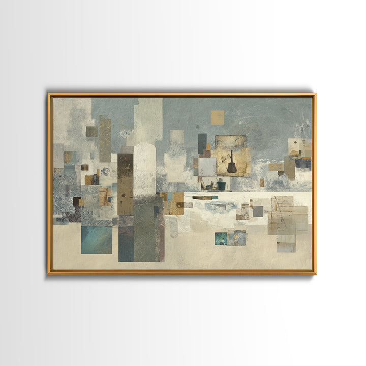 Dignified Neutral Landscape Framed Canvas Print, Office Art, Art Print, Office Decor, Fine Art, Focus, Printable, OFF-3x2-59