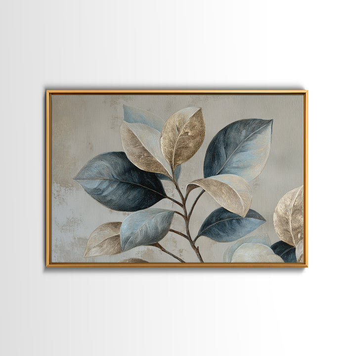 Desk Plant Botanical Closeup Canvas Print, Office Art, Neutral Decor, Office Decor, Oil Painting, Focus, Wall Art, Home Decor, OFF-3x2-68