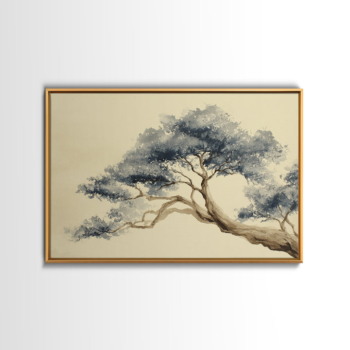 Ink Wash Tree Symbolizing Stability Framed Canvas Print, Office Art, Printable Art, Office Decor, Focus, Neutral Decor, OFF-3x2-90