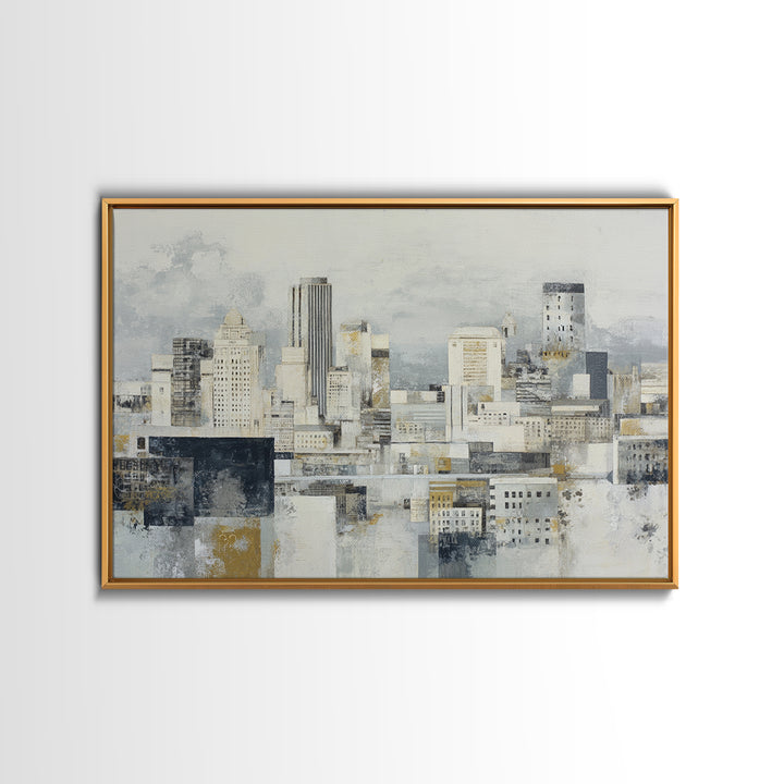 Large Neutral Texture Art for Professional Setting Framed Canvas Print, Office Art, Trendy Wall Art, Office Decor, OFF-3x2-97