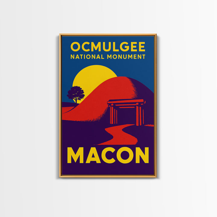 Macon Georgia Travel Poster, Canvas Print, High Contrast City Poster, Macon Poster Print, Travel Poster Art, Travel Wall Decor, Wall Art