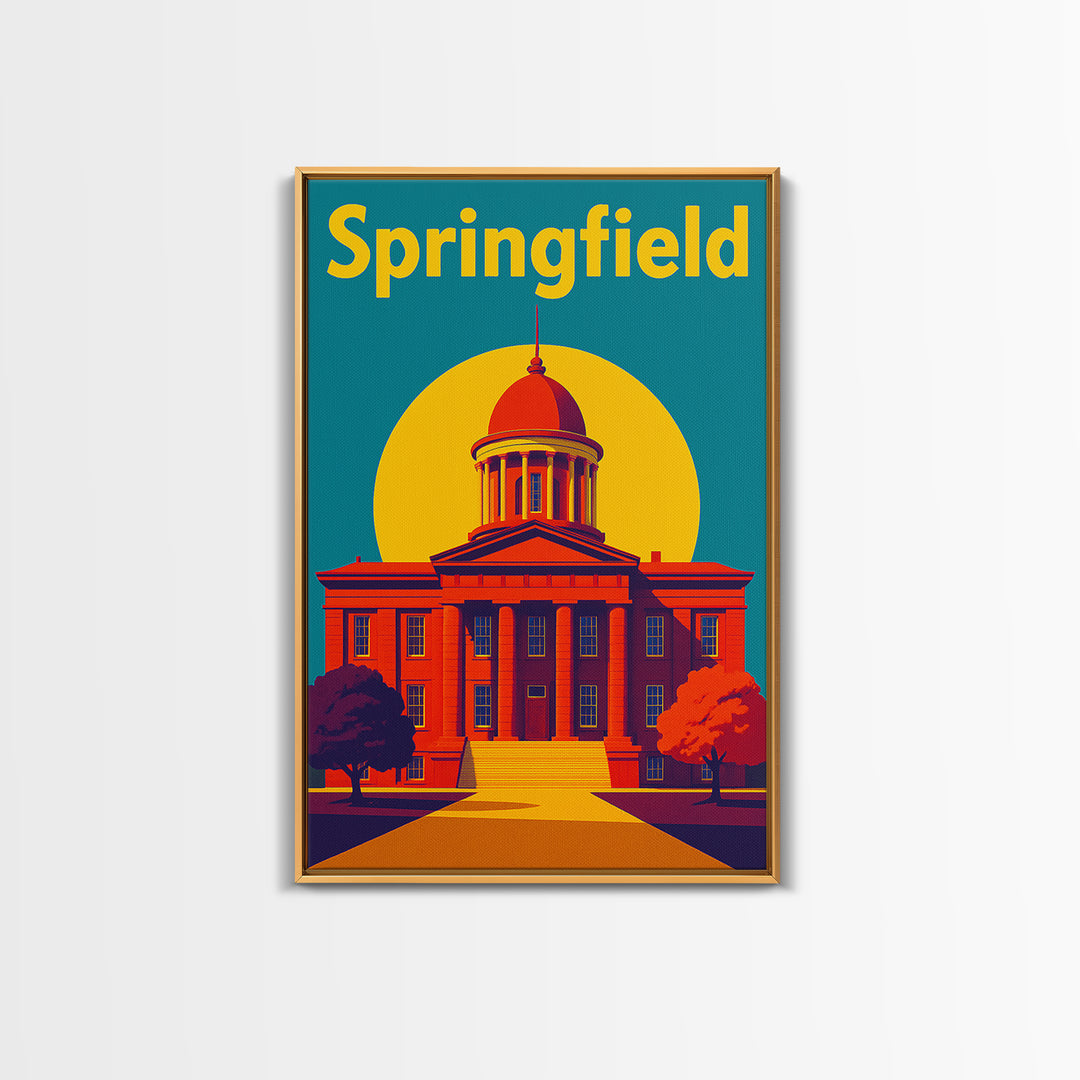Springfield Travel Poster, Canvas Print, High Contrast City Poster, Sp ...